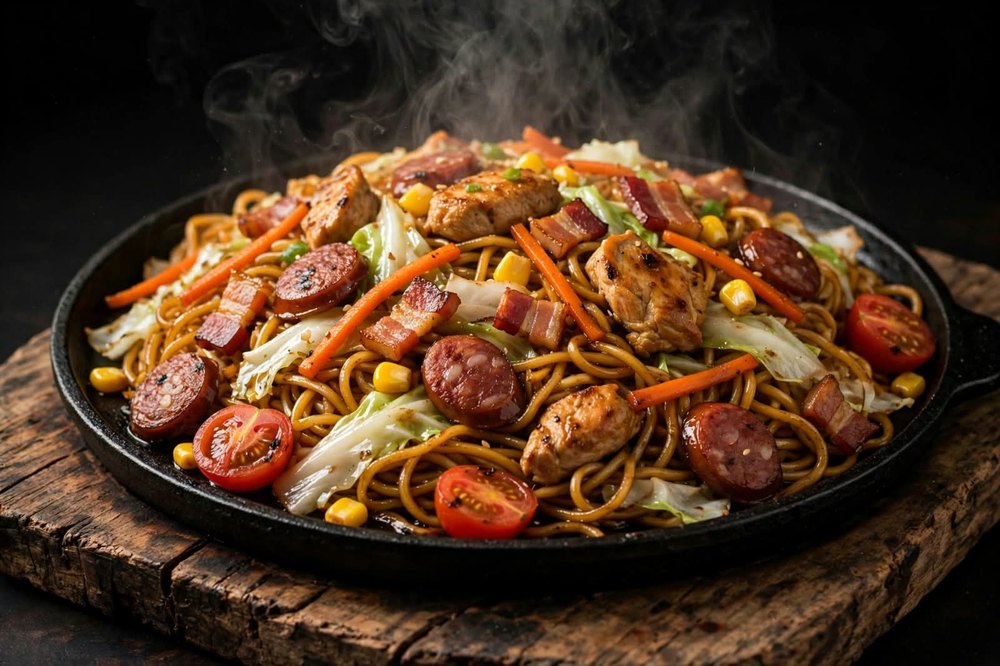 Macarrão na Chapa